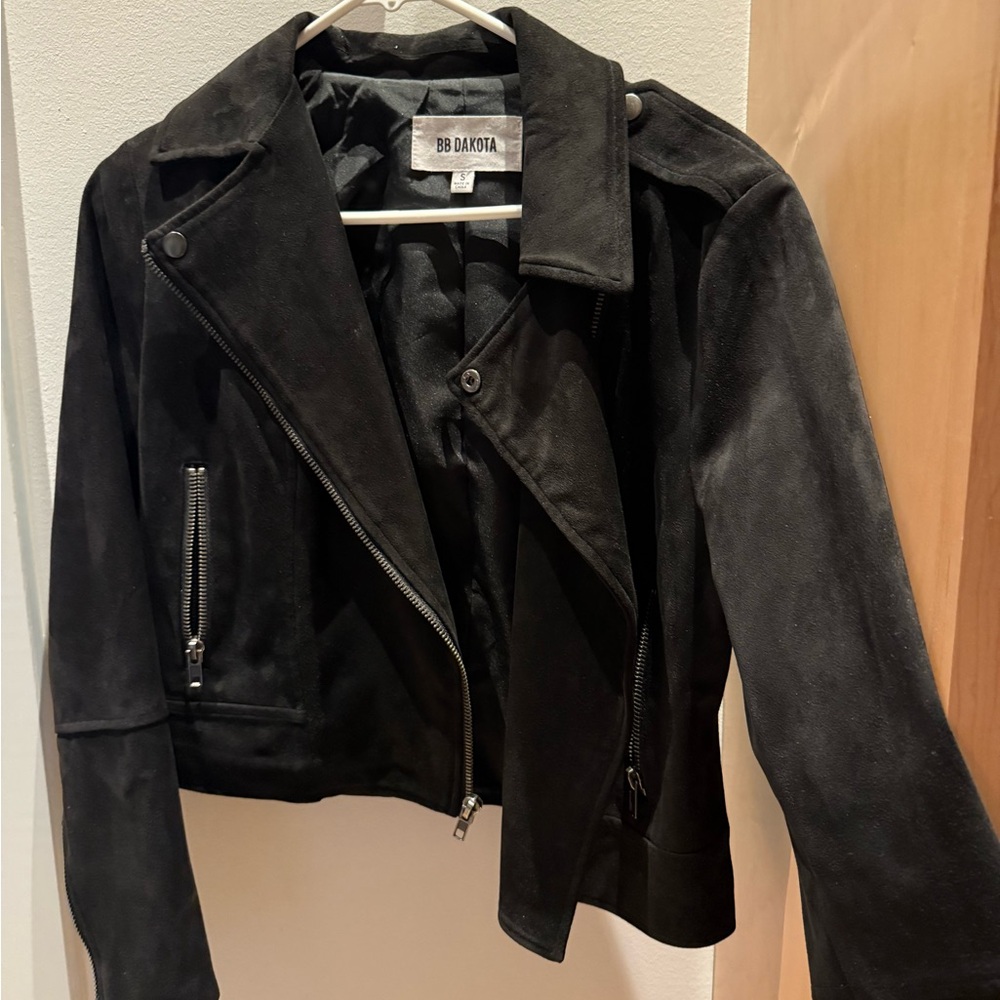 BB Dakota Women's Black Faux Suede Jacket